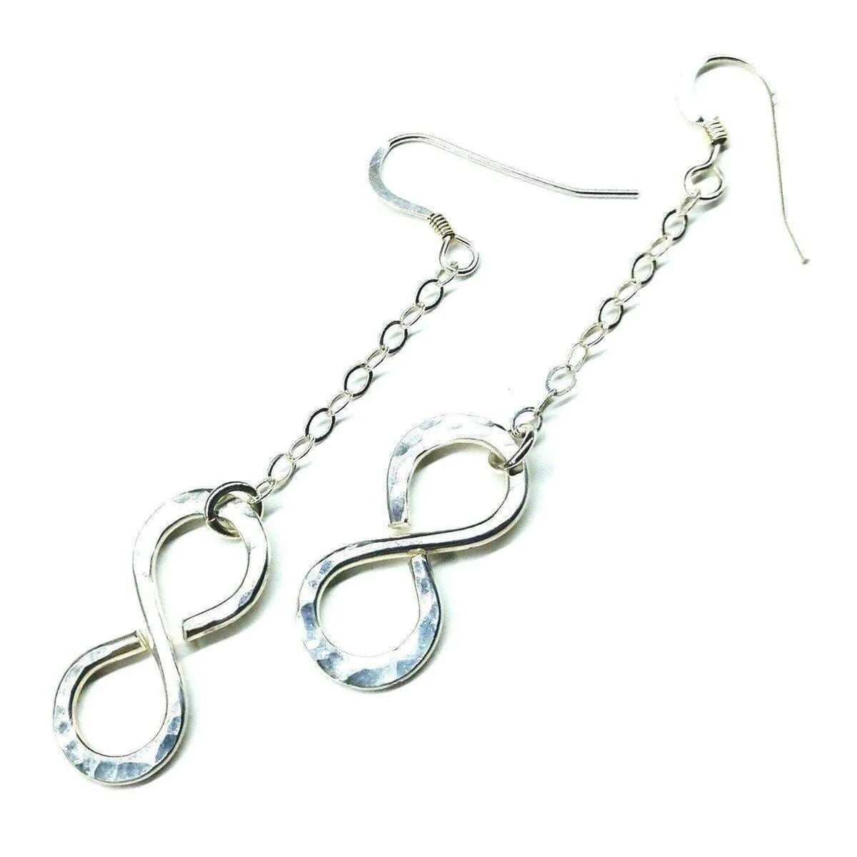 EternaHammer Silver Infinity Earrings