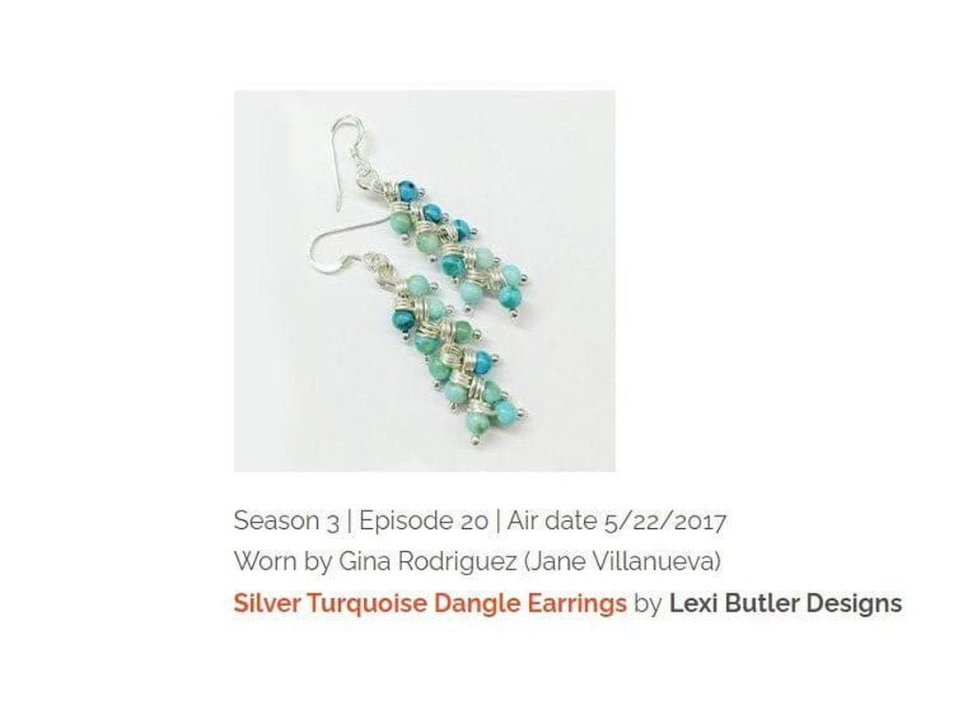 TVFame Turquoise Silver Earrings