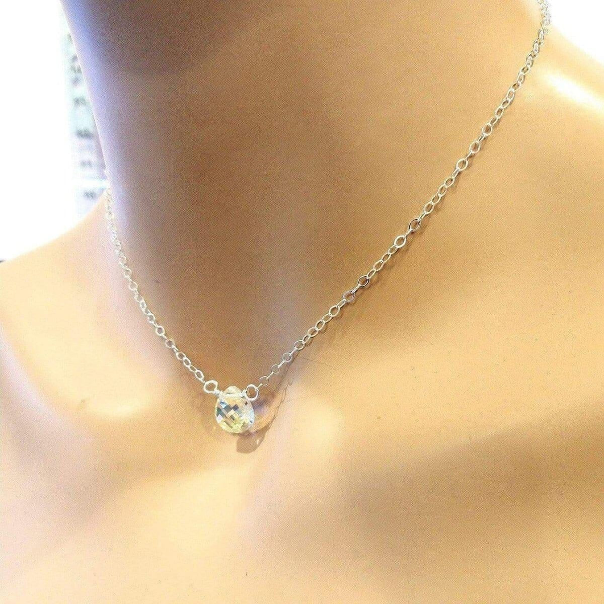 SilverGlow Briolette Necklace