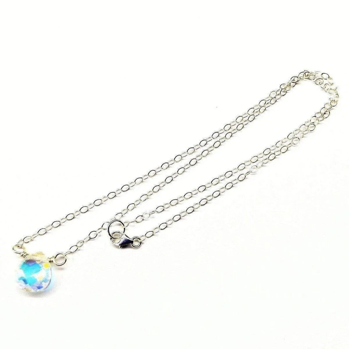 SilverGlow Briolette Necklace