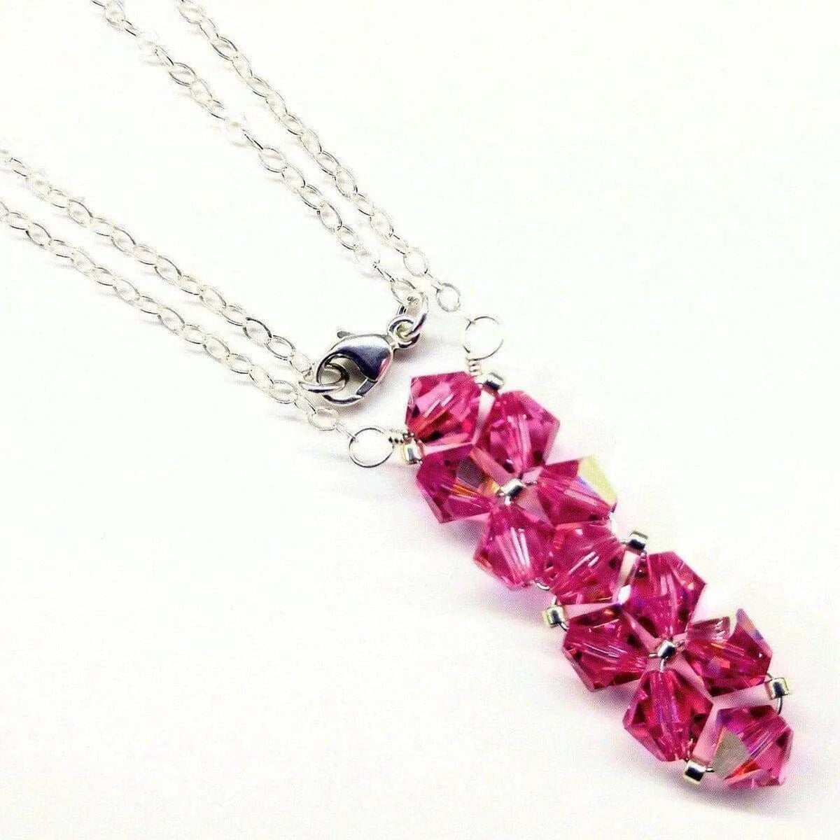 Artisan Wire Wrapped  Candy Crystal Necklace – Assorted Shades 