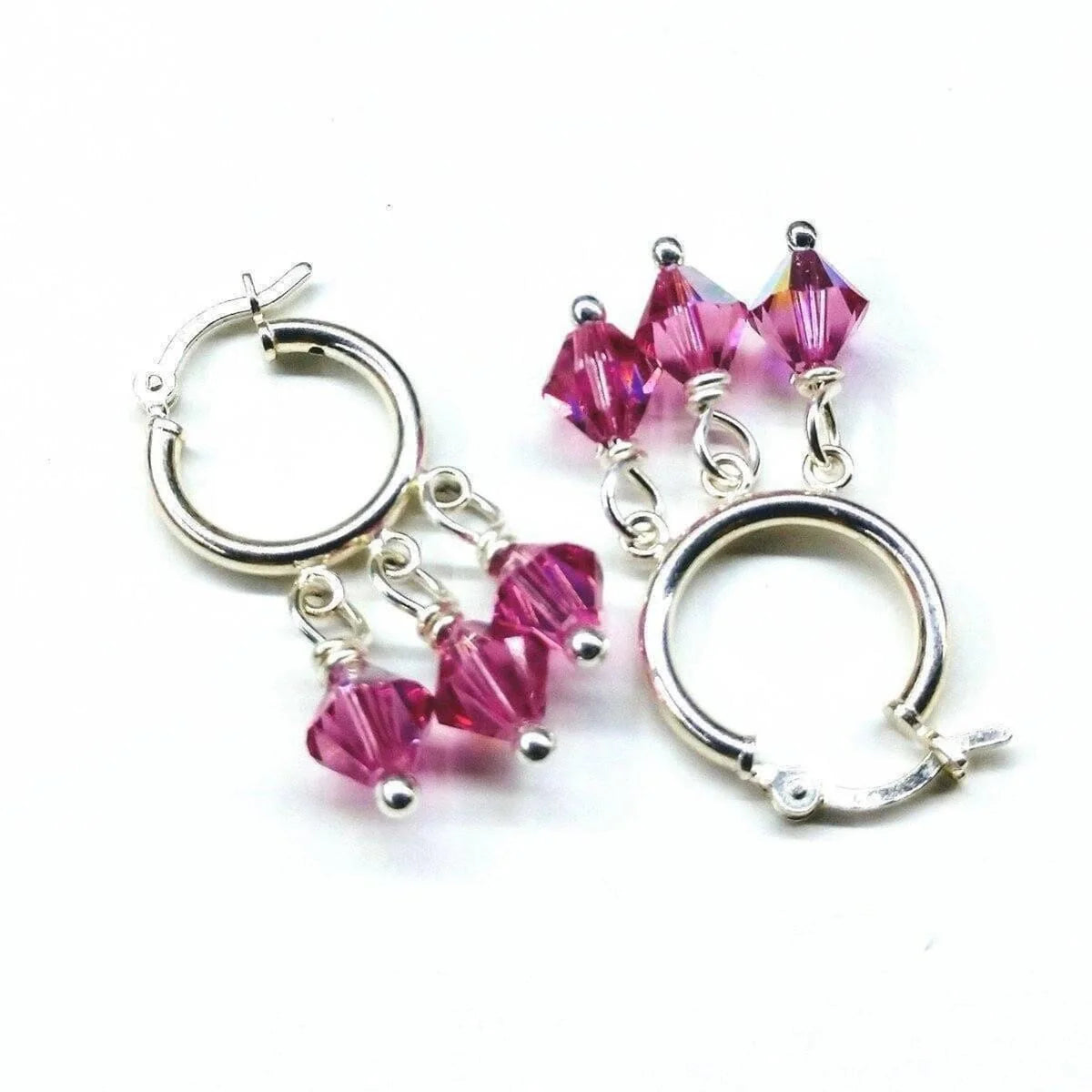 RoséTwirl Sterling Hoops