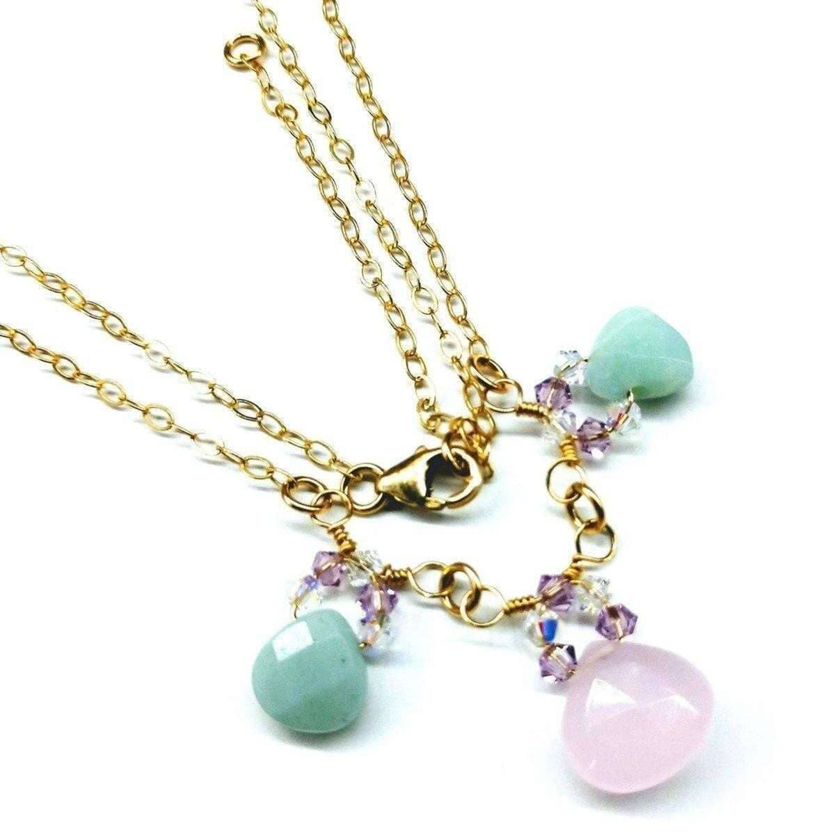 MintRose Chalcedony Gold Necklace