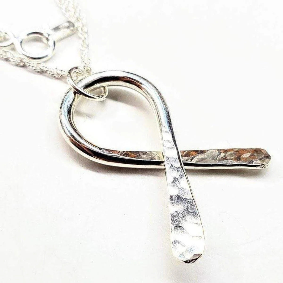 Sterling Silver Awareness Ribbon Necklace