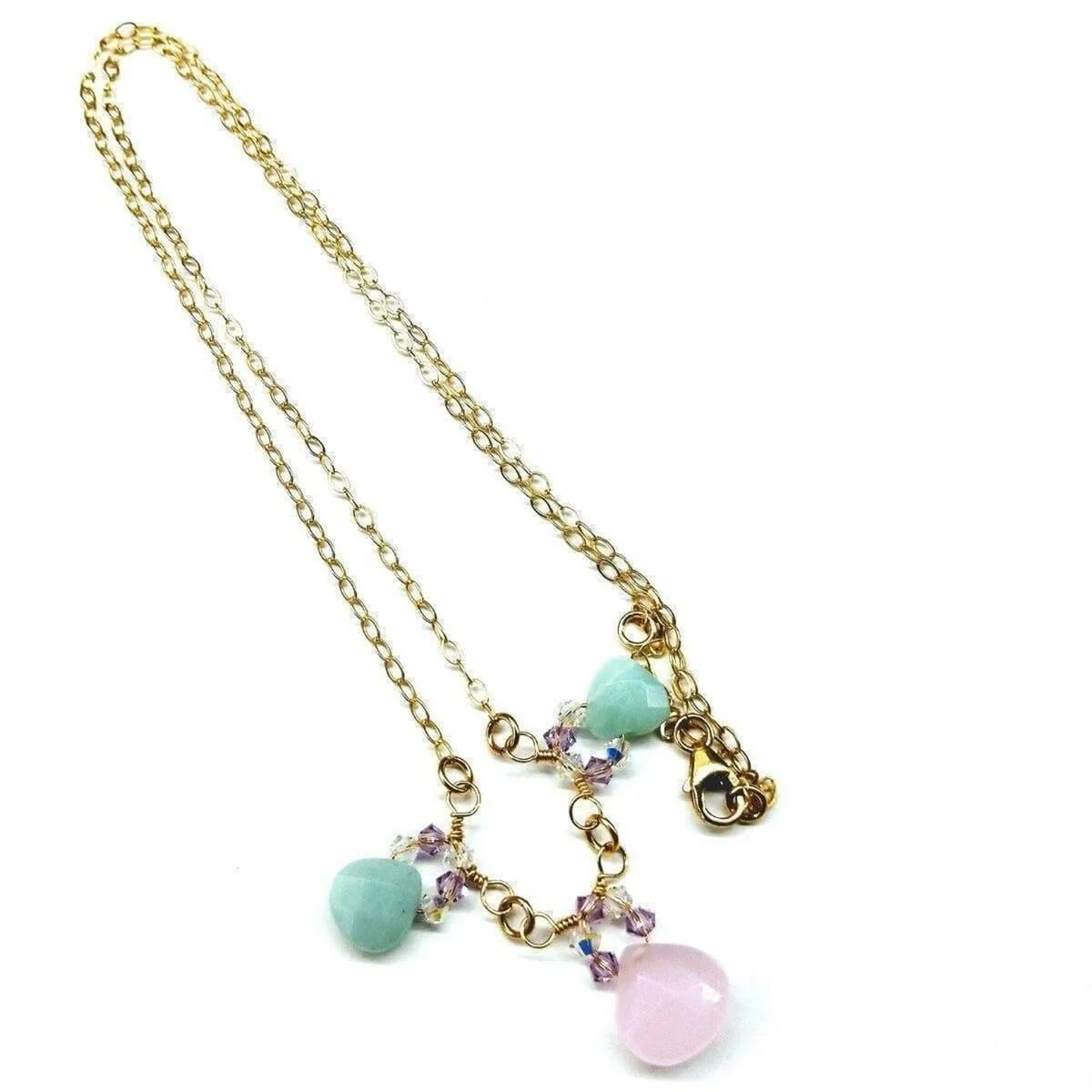 MintRose Chalcedony Gold Necklace