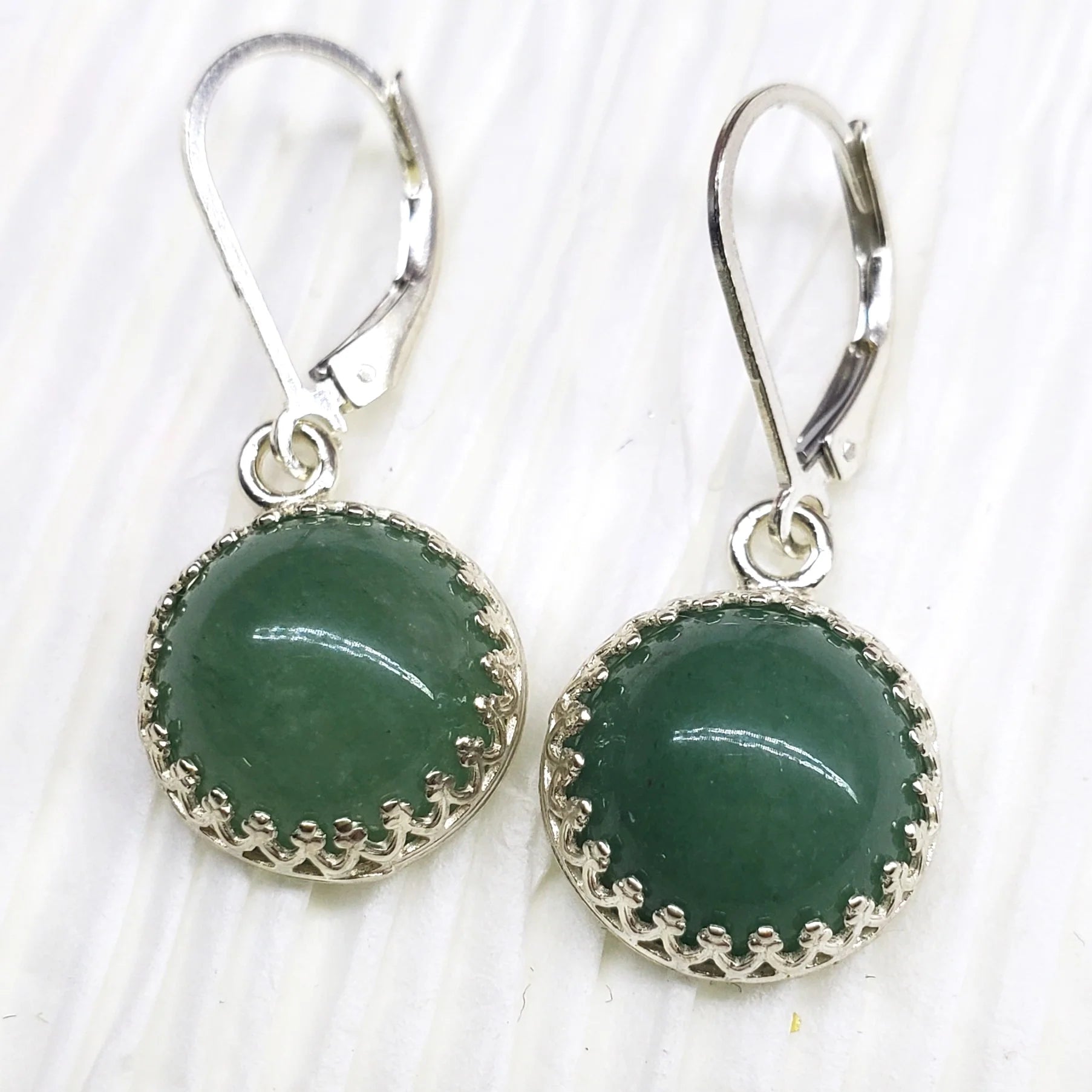 VerdantGrace Aventurine Filigree Earrings