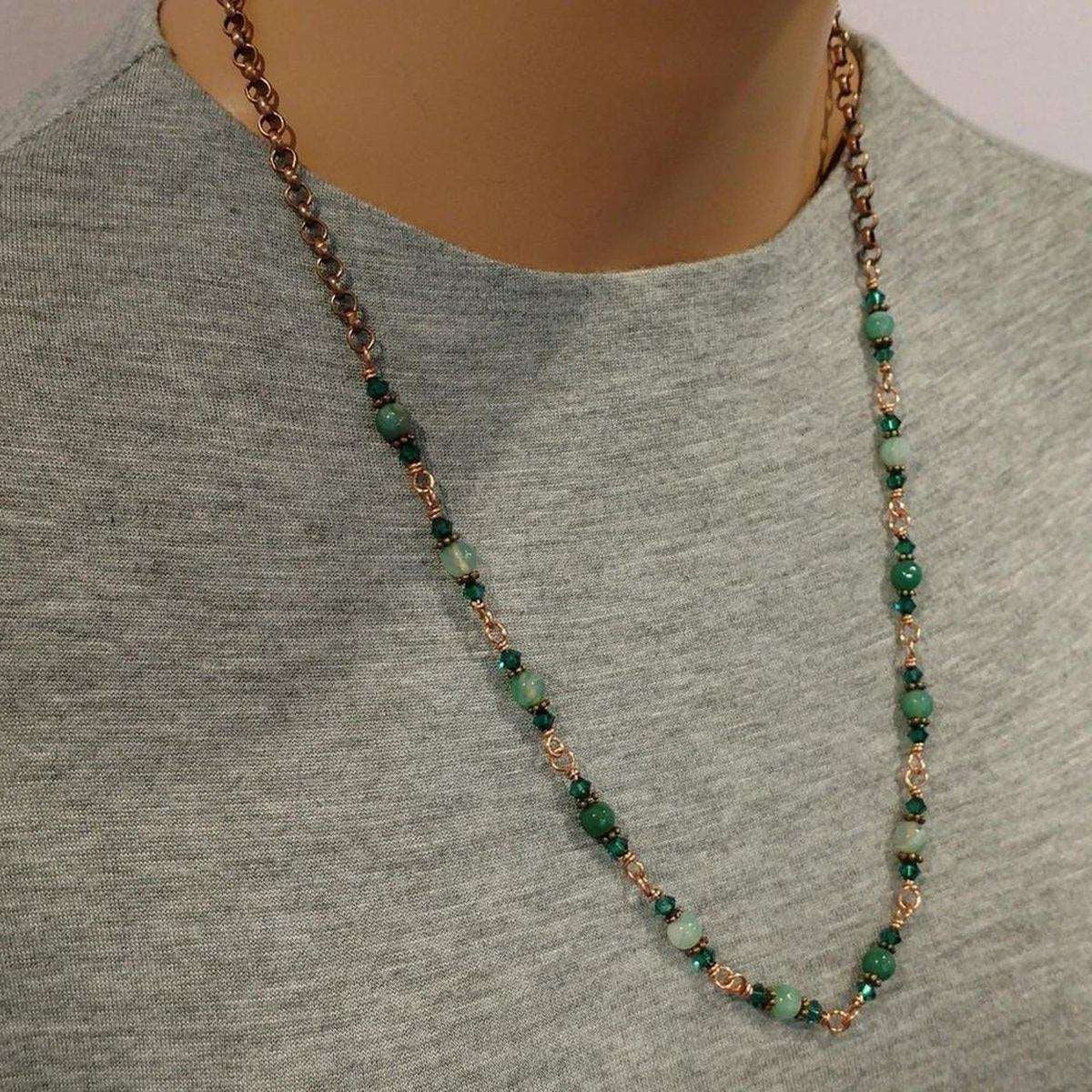  StrataGlow Emerald Agate Necklace