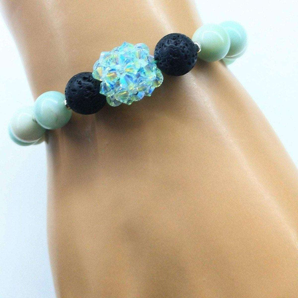 MintGlow Amazonite Lava Bracelet 