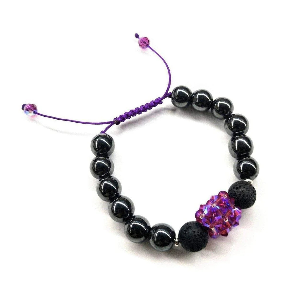 LuxeHematite Fuchsia Lava Bracelet