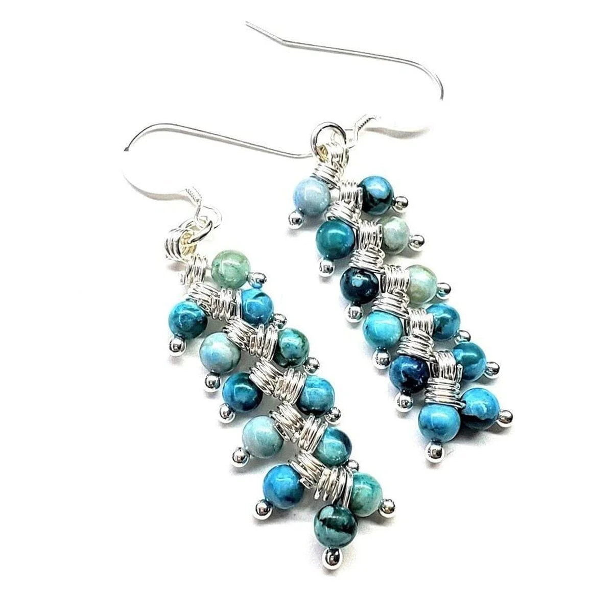 TVFame Turquoise Silver Earrings