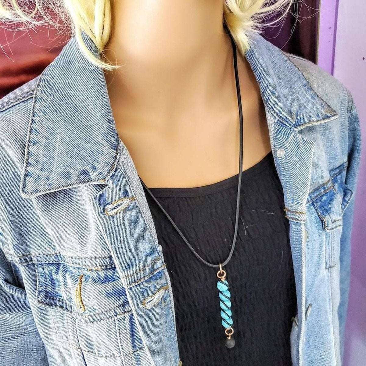 TerraSpiral Turquoise Pendant