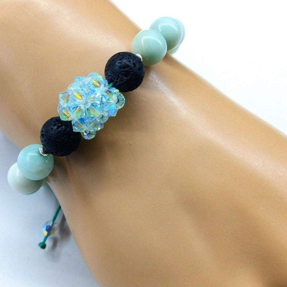 MintGlow Amazonite Lava Bracelet 