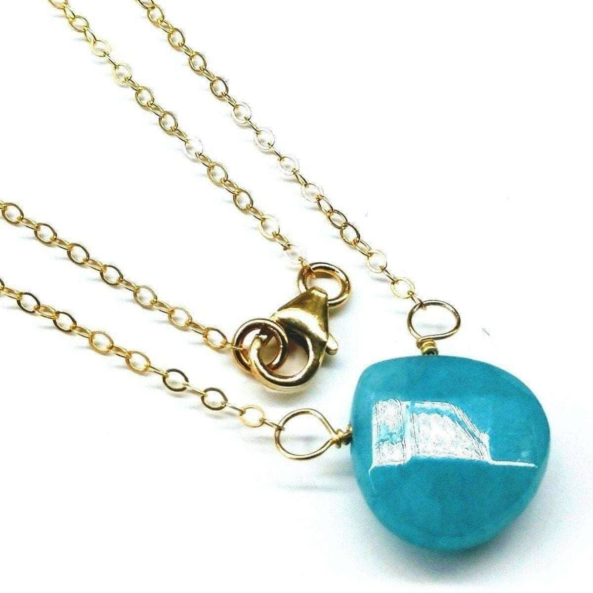 AquaGleam Gold Drop Necklace