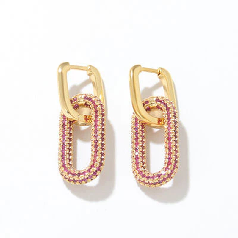 18K Gold-Plated Inland Zircon Earrings