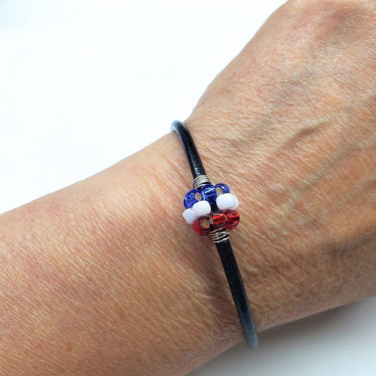 Patriot Charm Leather Bracelet 🇺🇸