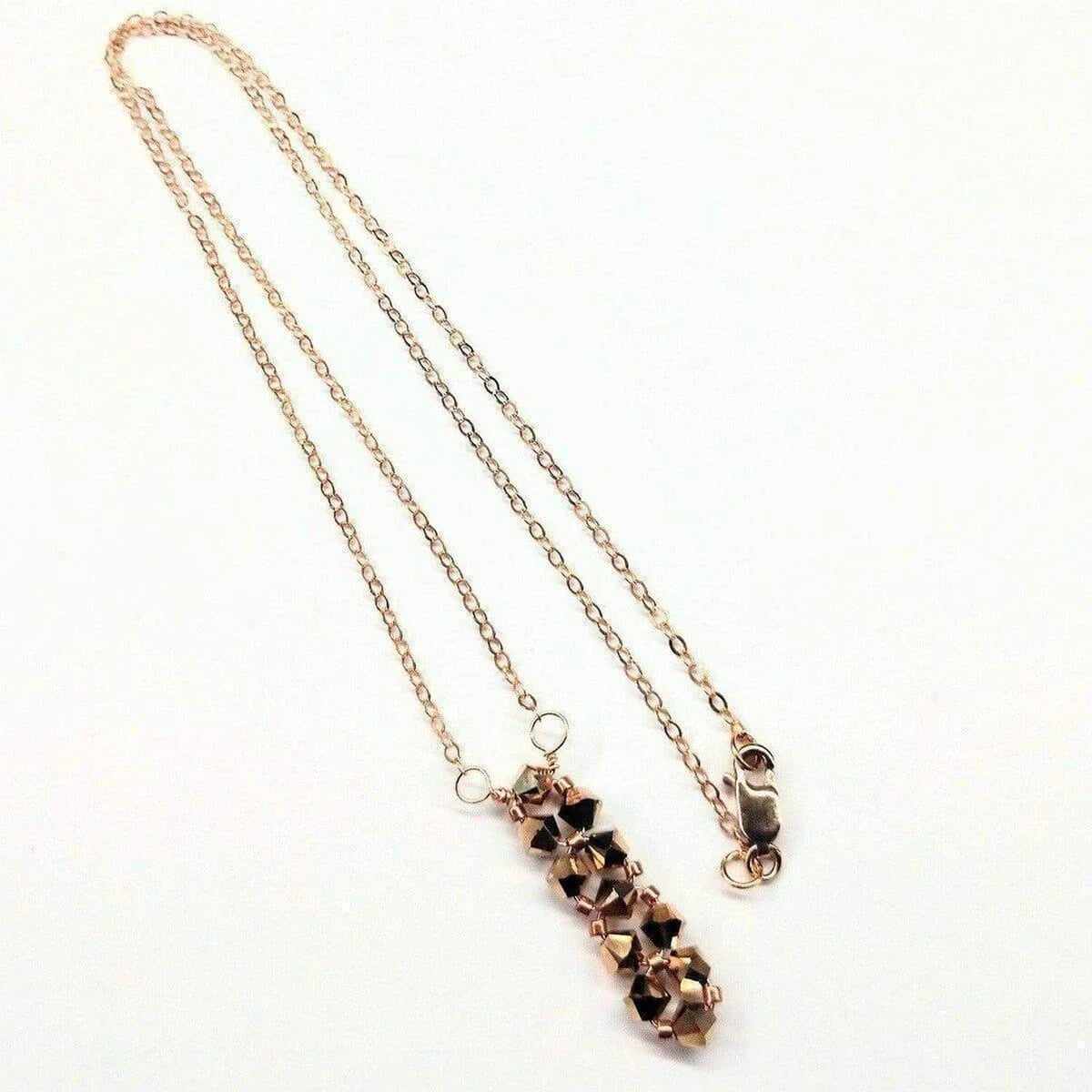 RoseGlow Crystal Bar Necklace