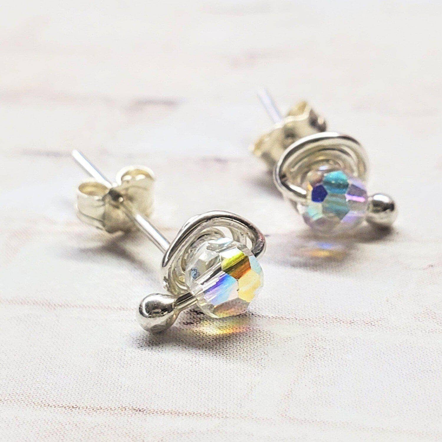 4Mm Sterling Silver Spiral Ear Studs