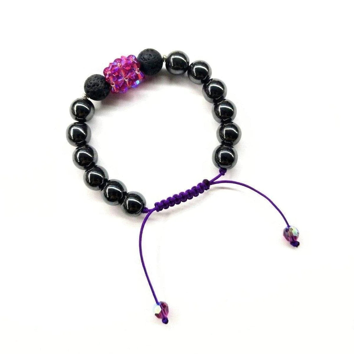 LuxeHematite Fuchsia Lava Bracelet