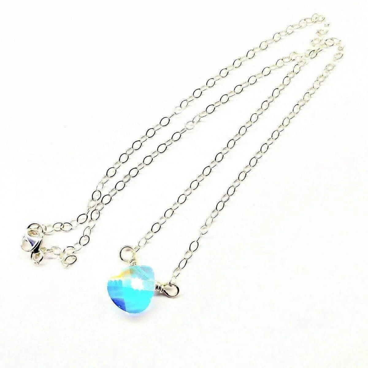 SilverGlow Briolette Necklace