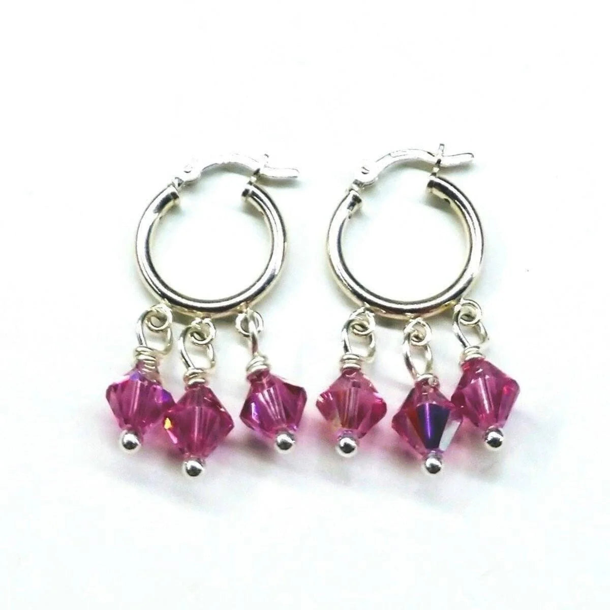 RoséTwirl Sterling Hoops