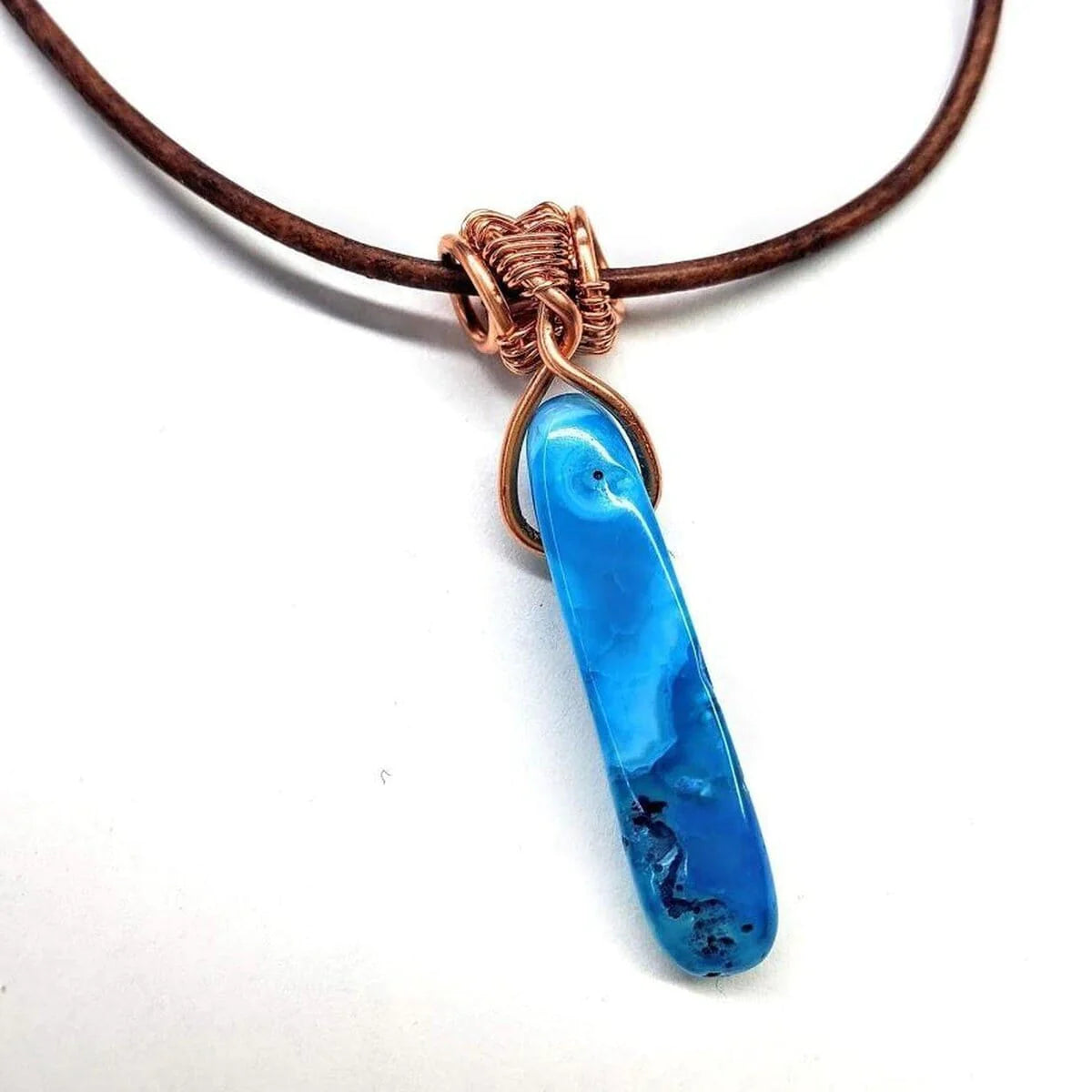  TwinStone Turquoise Agate Necklace 