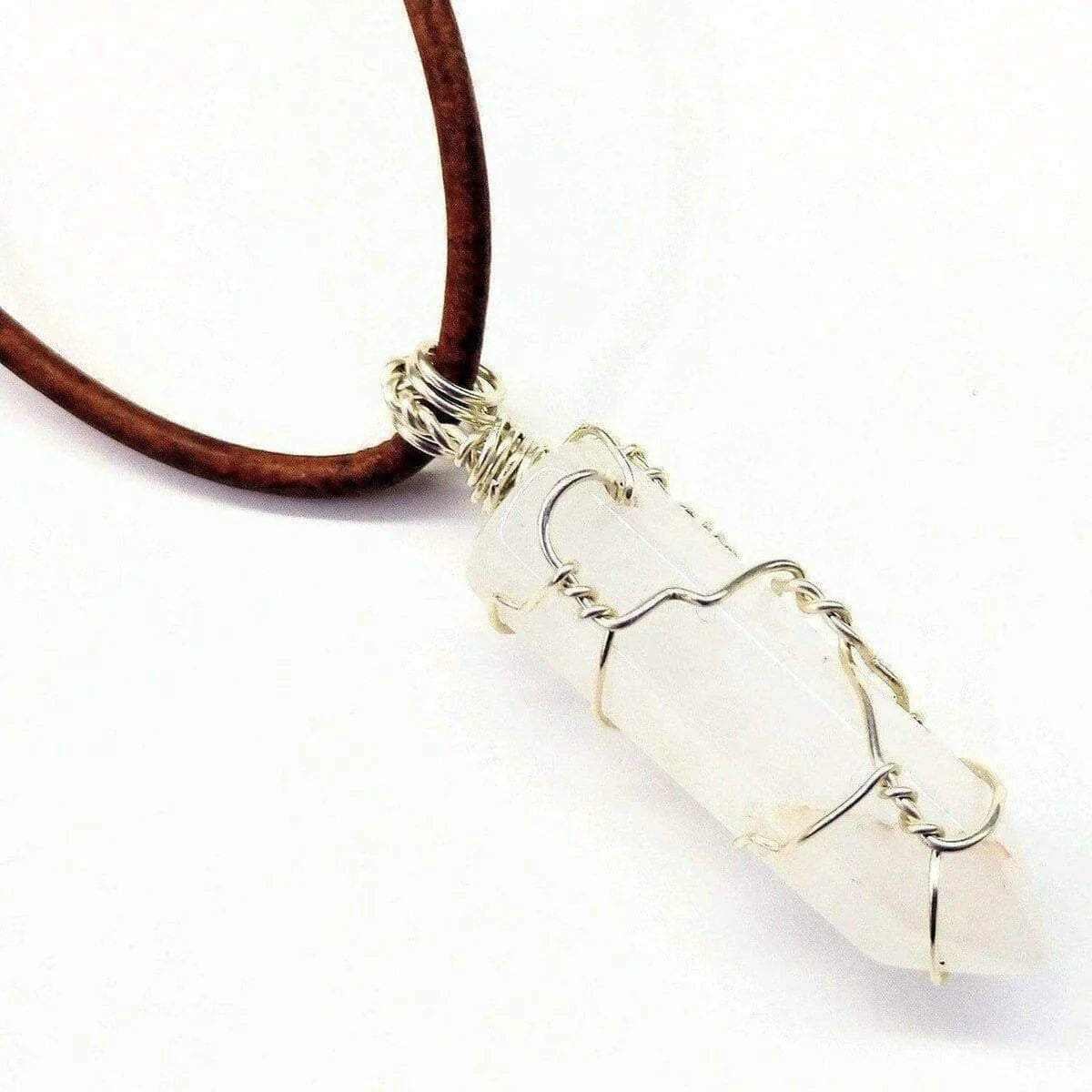 CrystalWoven Silver Point Pendant