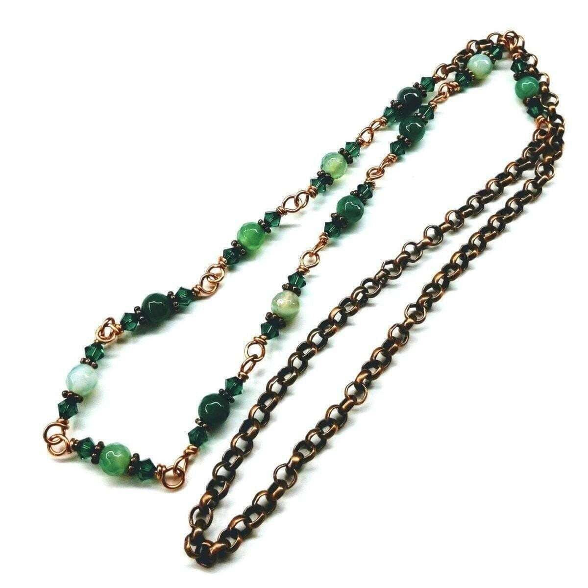  StrataGlow Emerald Agate Necklace