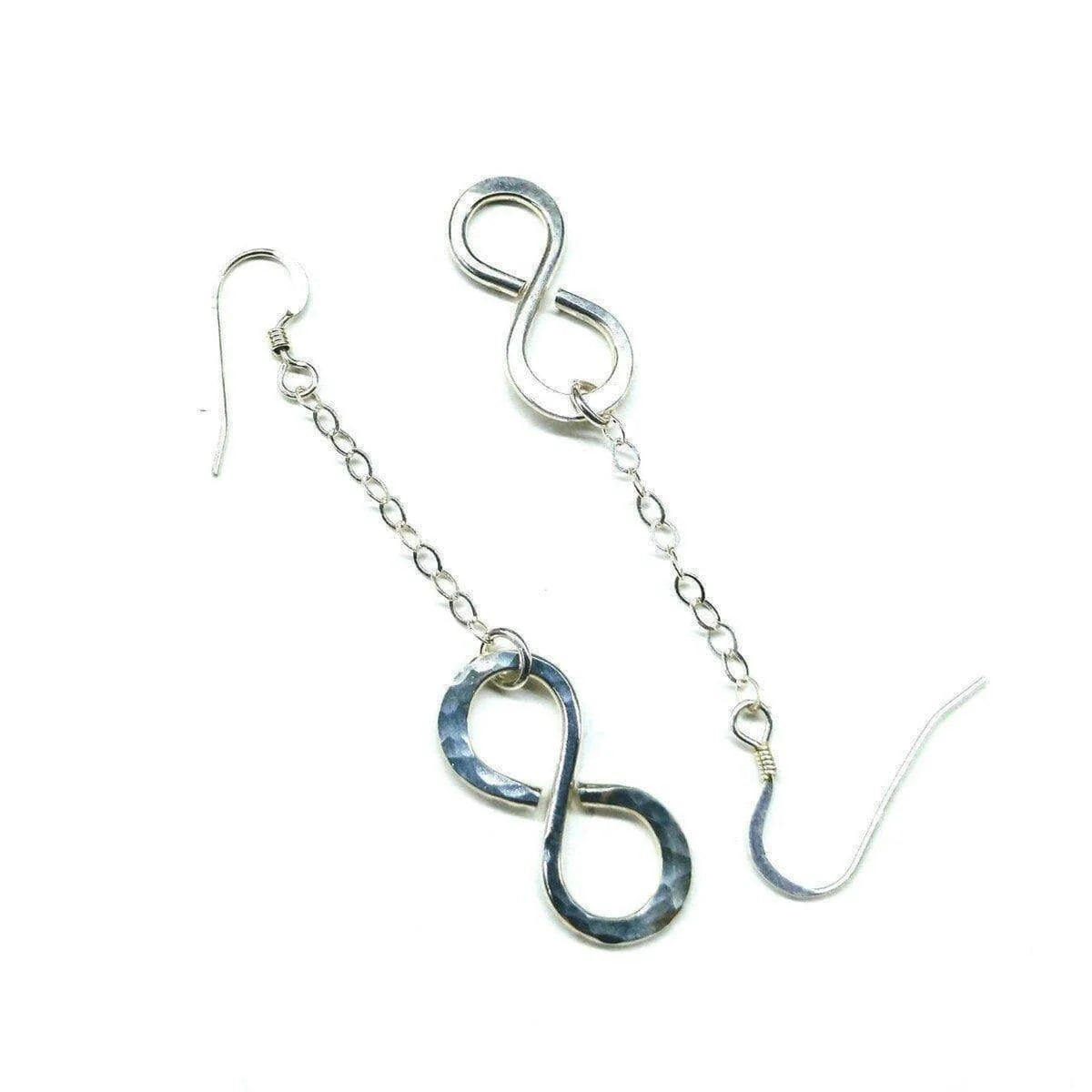 EternaHammer Silver Infinity Earrings