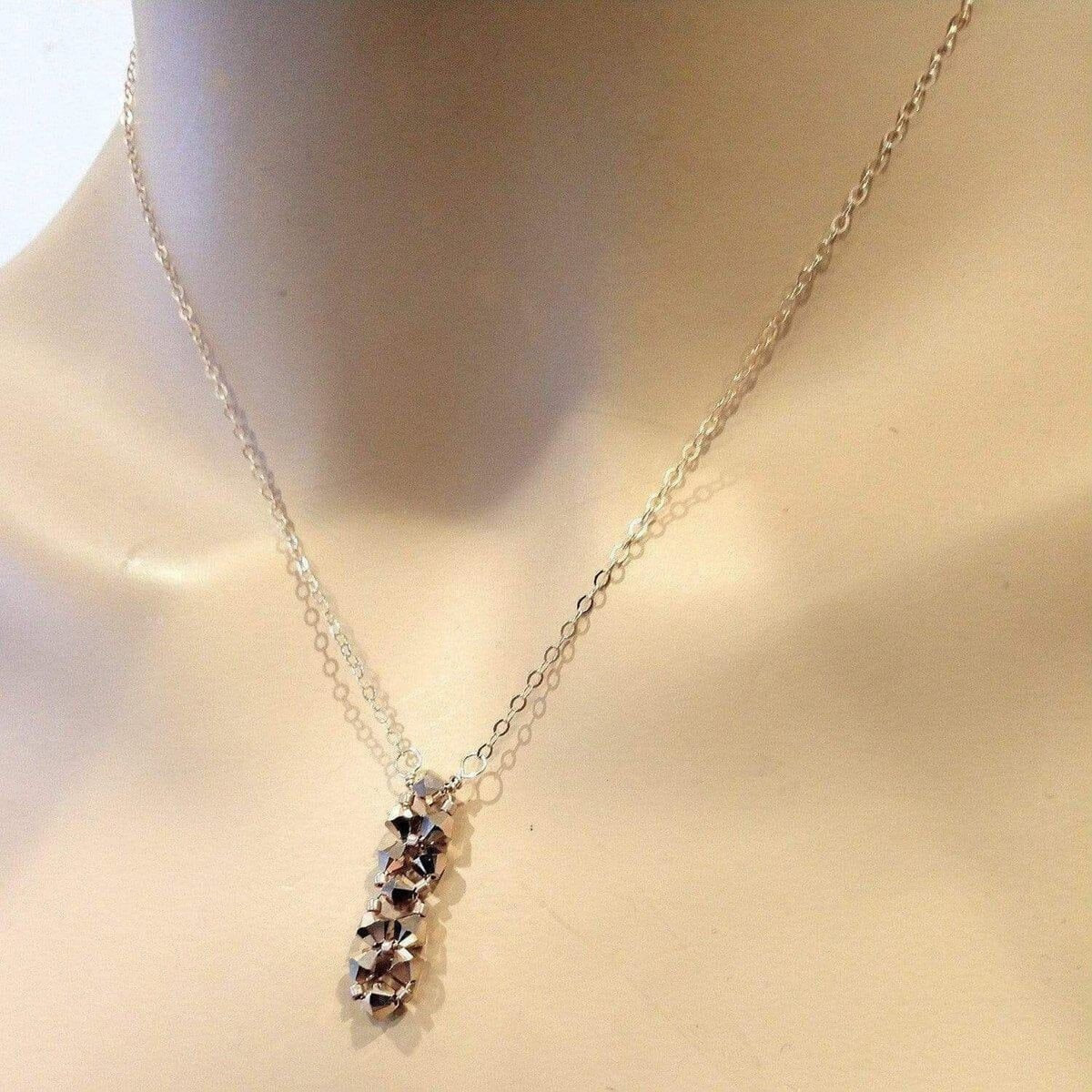 RoseGlow Crystal Bar Necklace