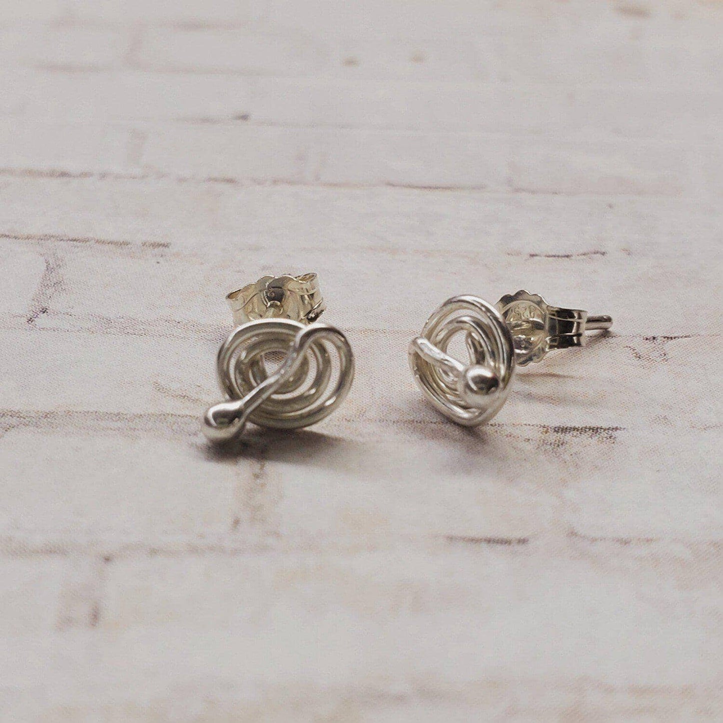 4Mm Sterling Silver Spiral Ear Studs