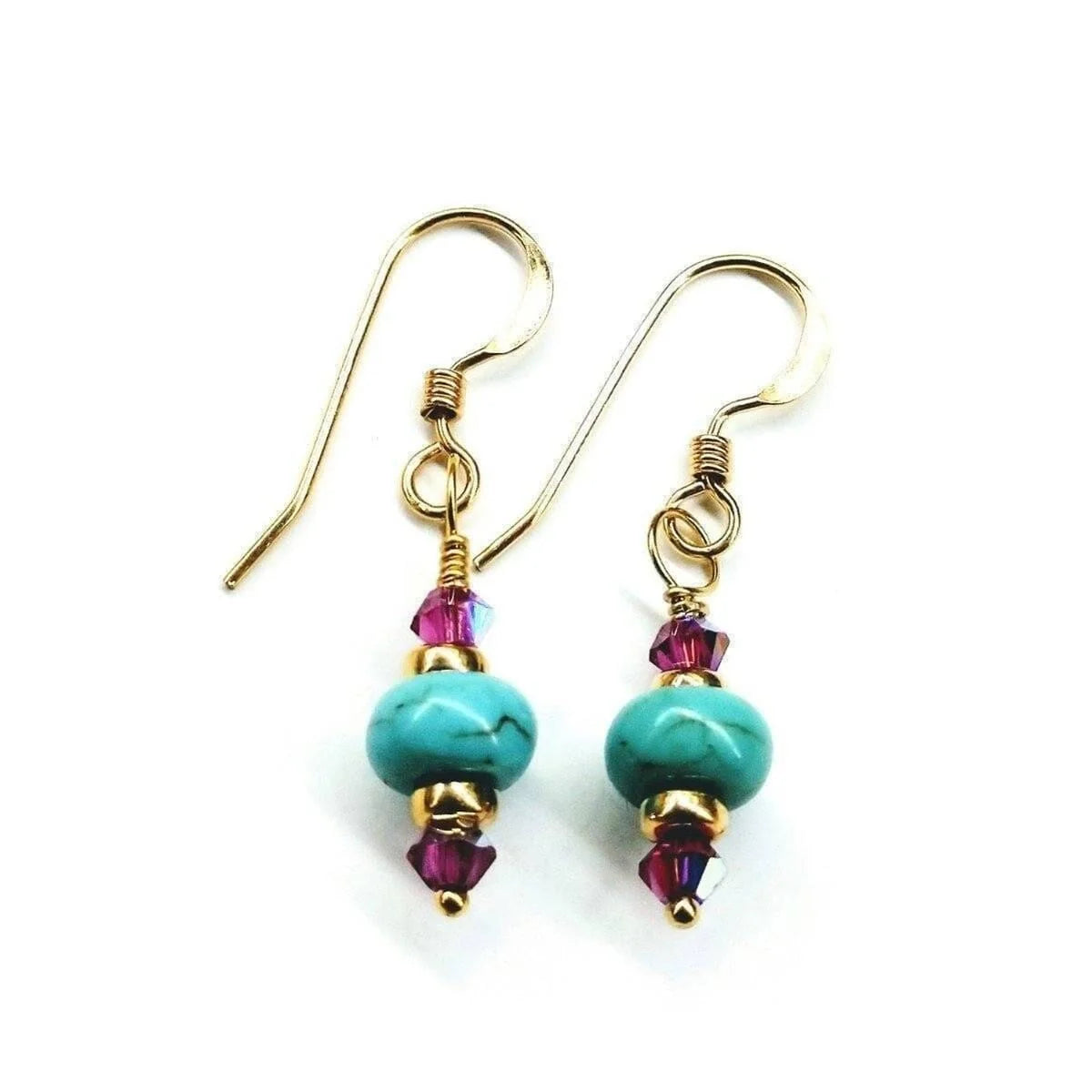  TurquoiseBliss Gold Earrings