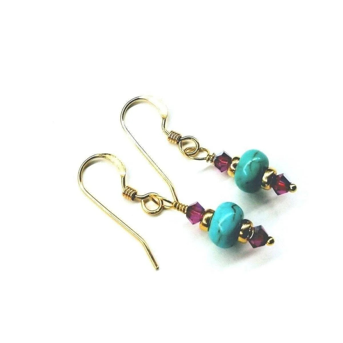  TurquoiseBliss Gold Earrings