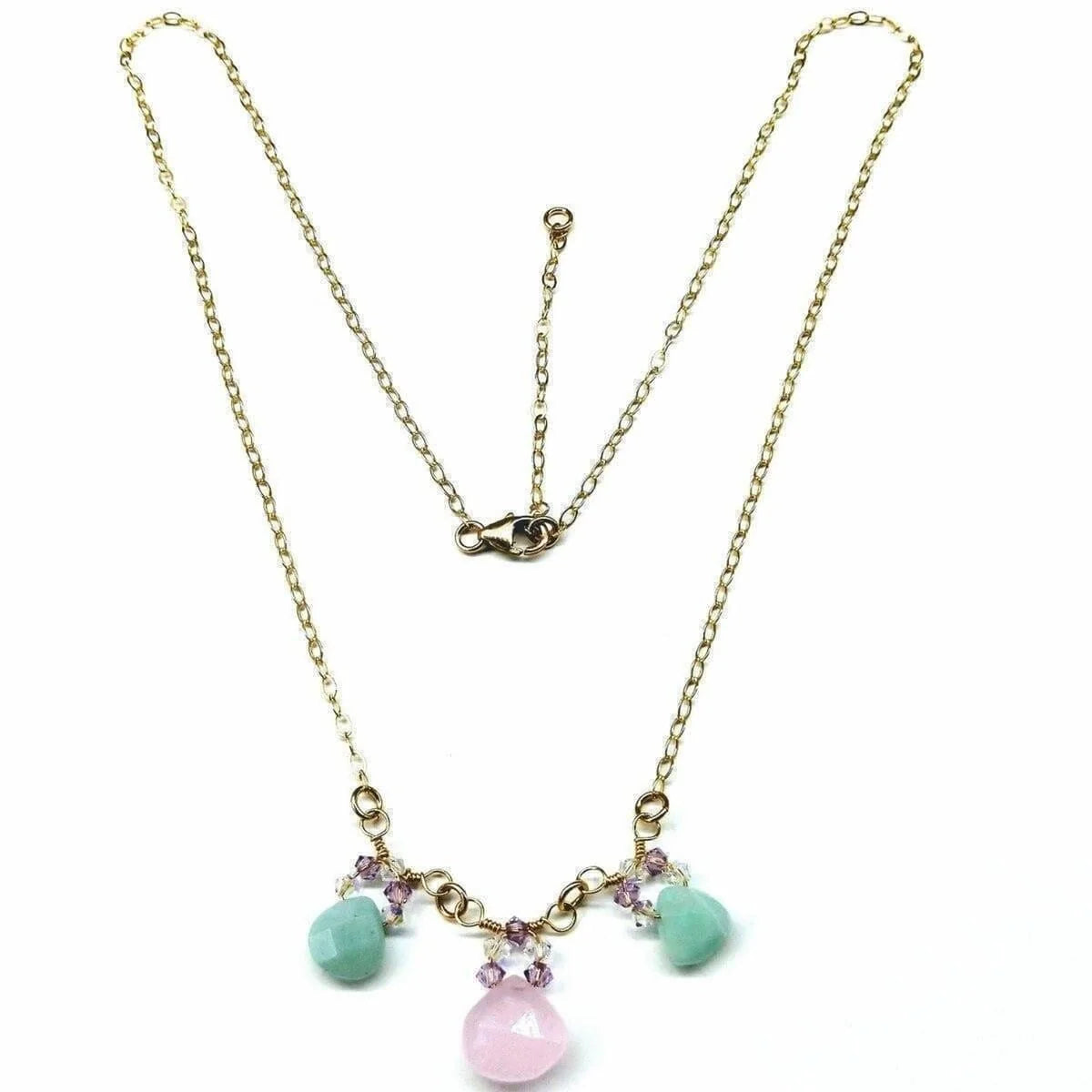 MintRose Chalcedony Gold Necklace