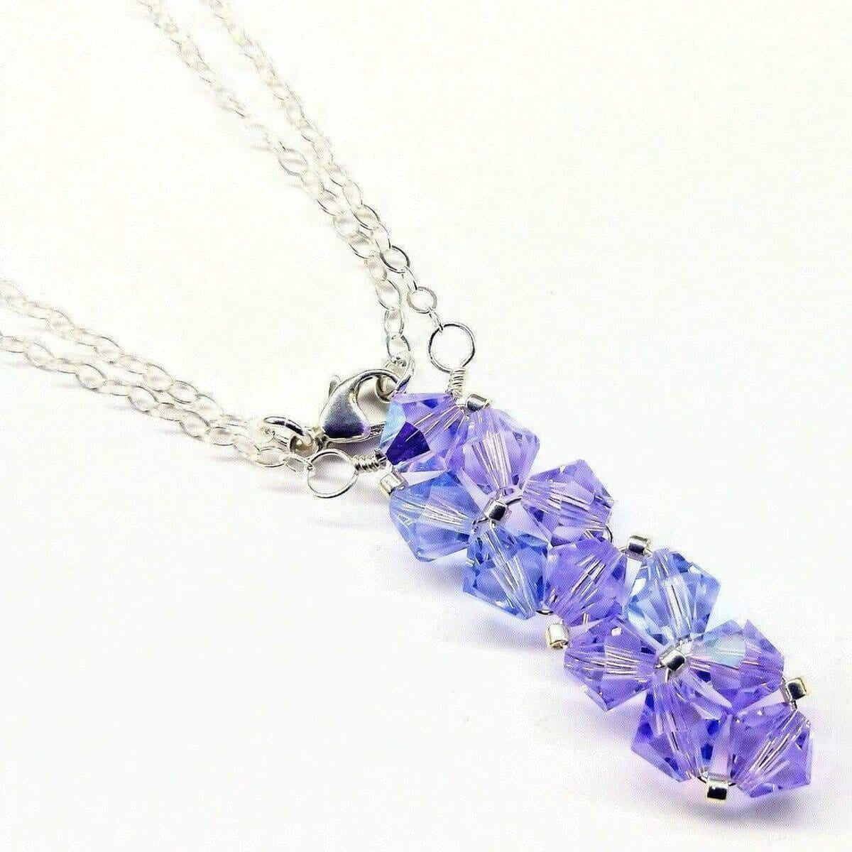 Artisan Wire Wrapped  Candy Crystal Necklace – Assorted Shades 