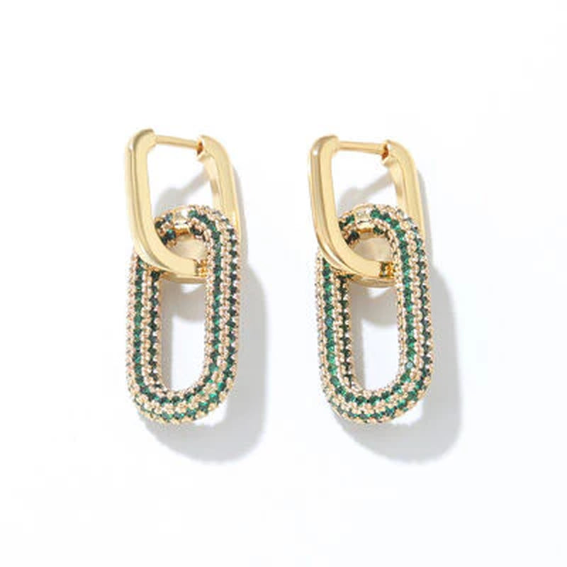 18K Gold-Plated Inland Zircon Earrings