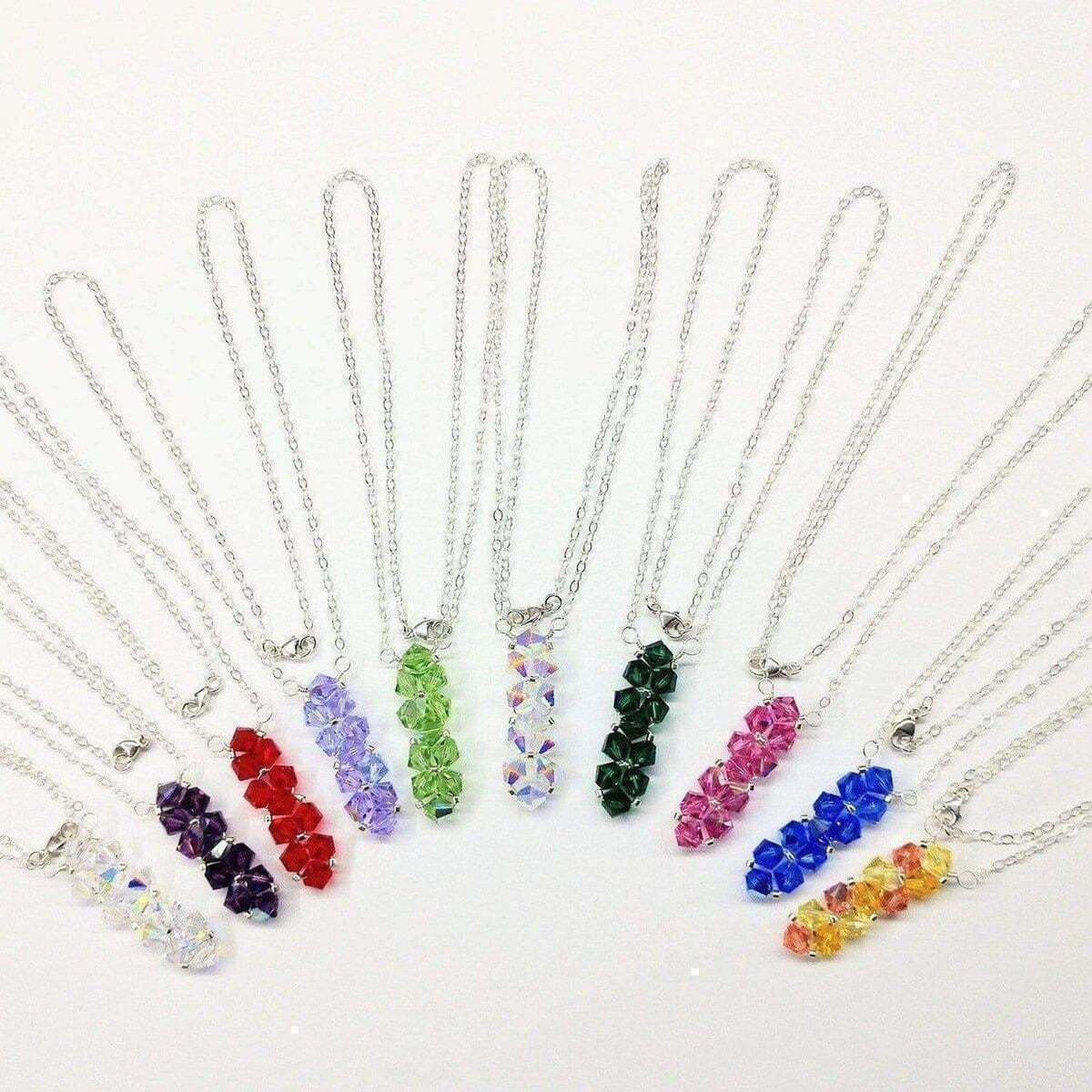 Artisan Wire Wrapped  Candy Crystal Necklace – Assorted Shades 