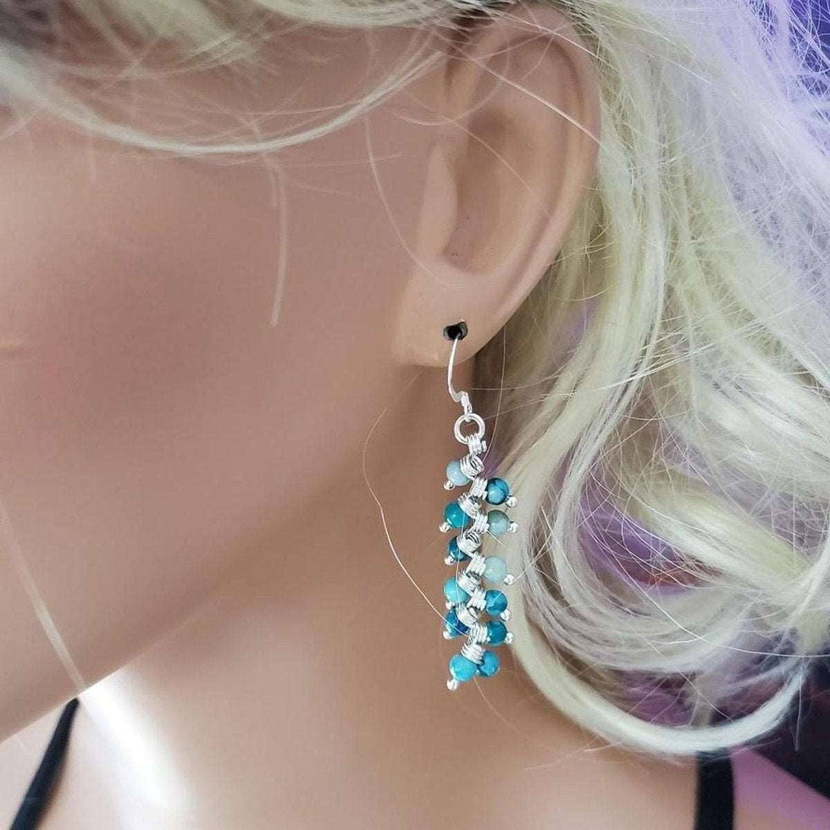 TVFame Turquoise Silver Earrings