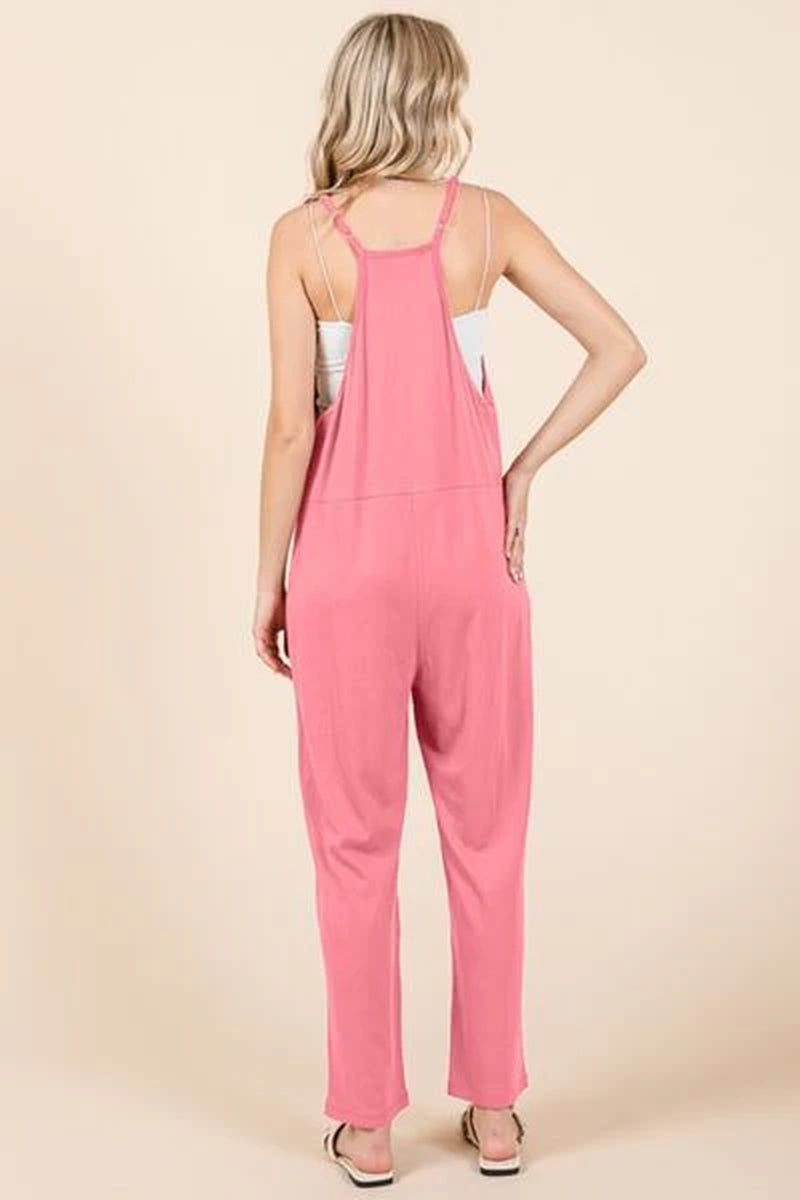 Culture Code Full Size Sleeveless Jumpsuit with Pockets