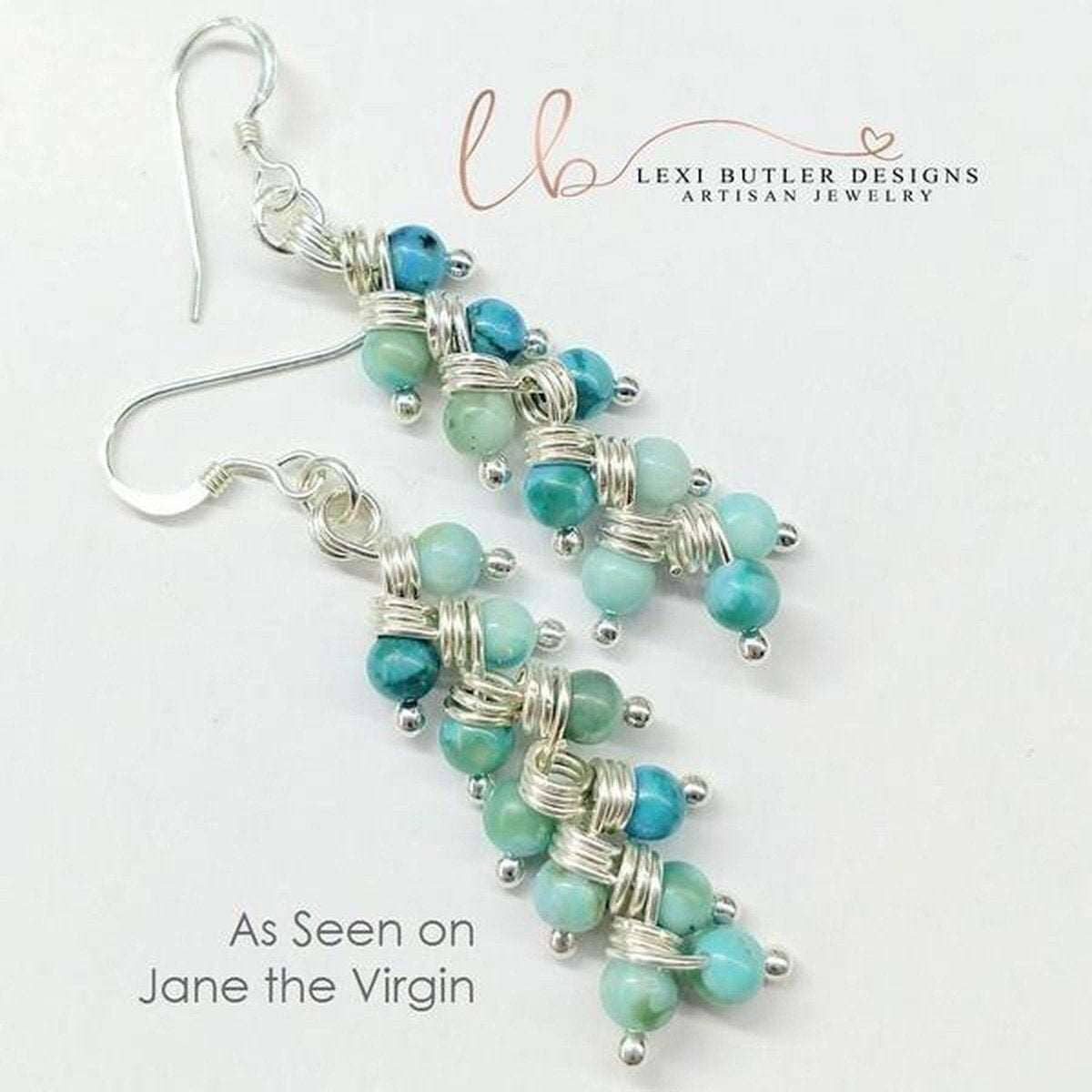 TVFame Turquoise Silver Earrings