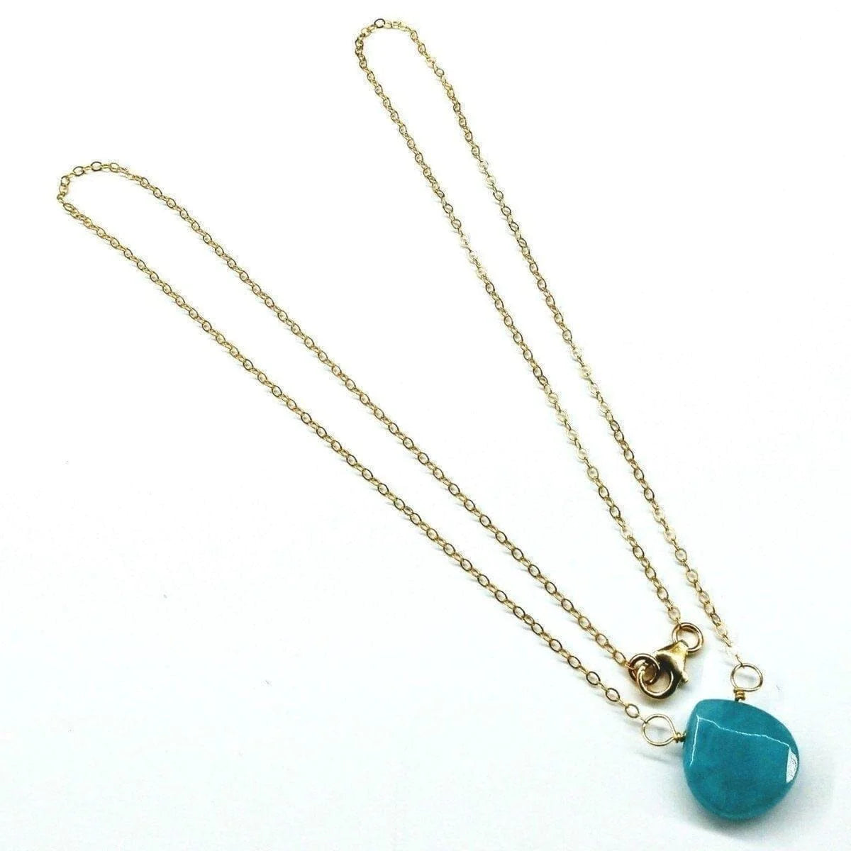 AquaGleam Gold Drop Necklace