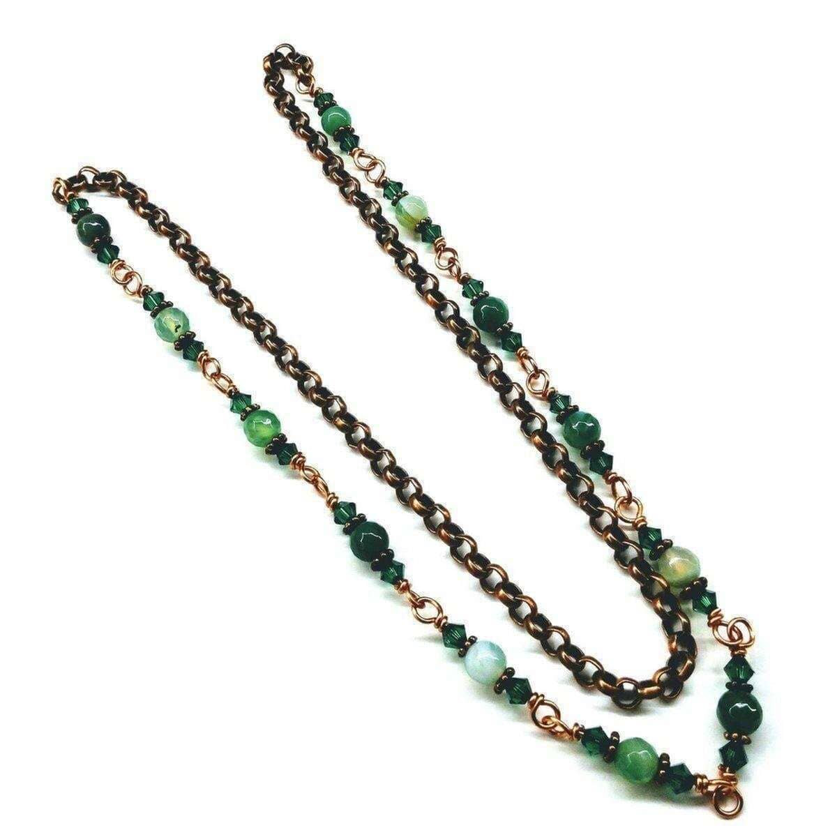  StrataGlow Emerald Agate Necklace