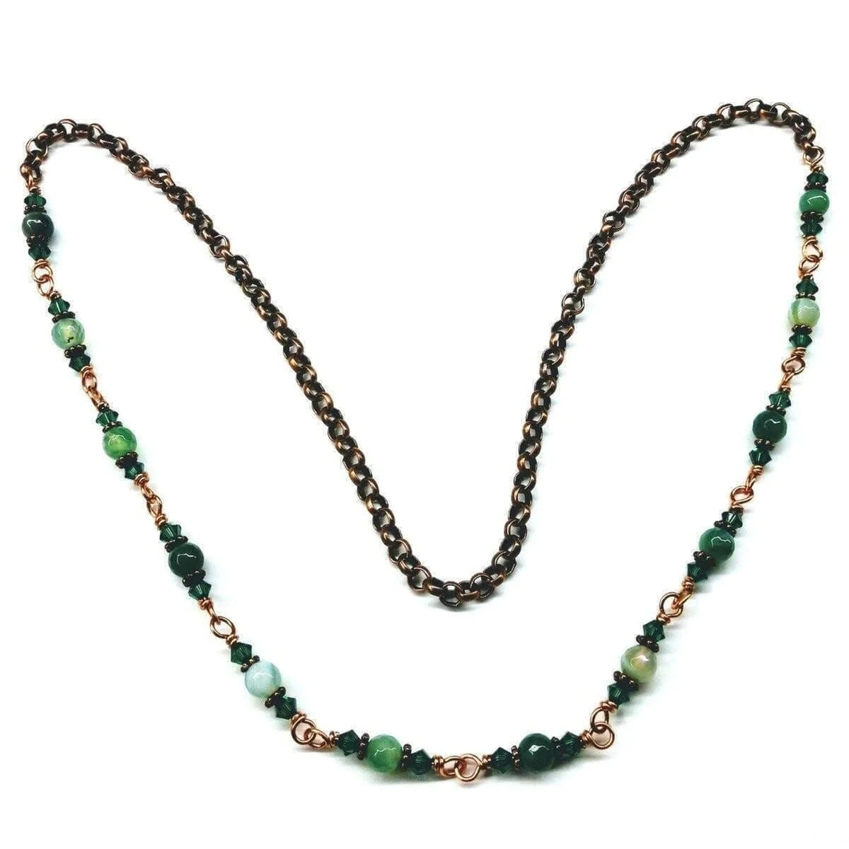  StrataGlow Emerald Agate Necklace