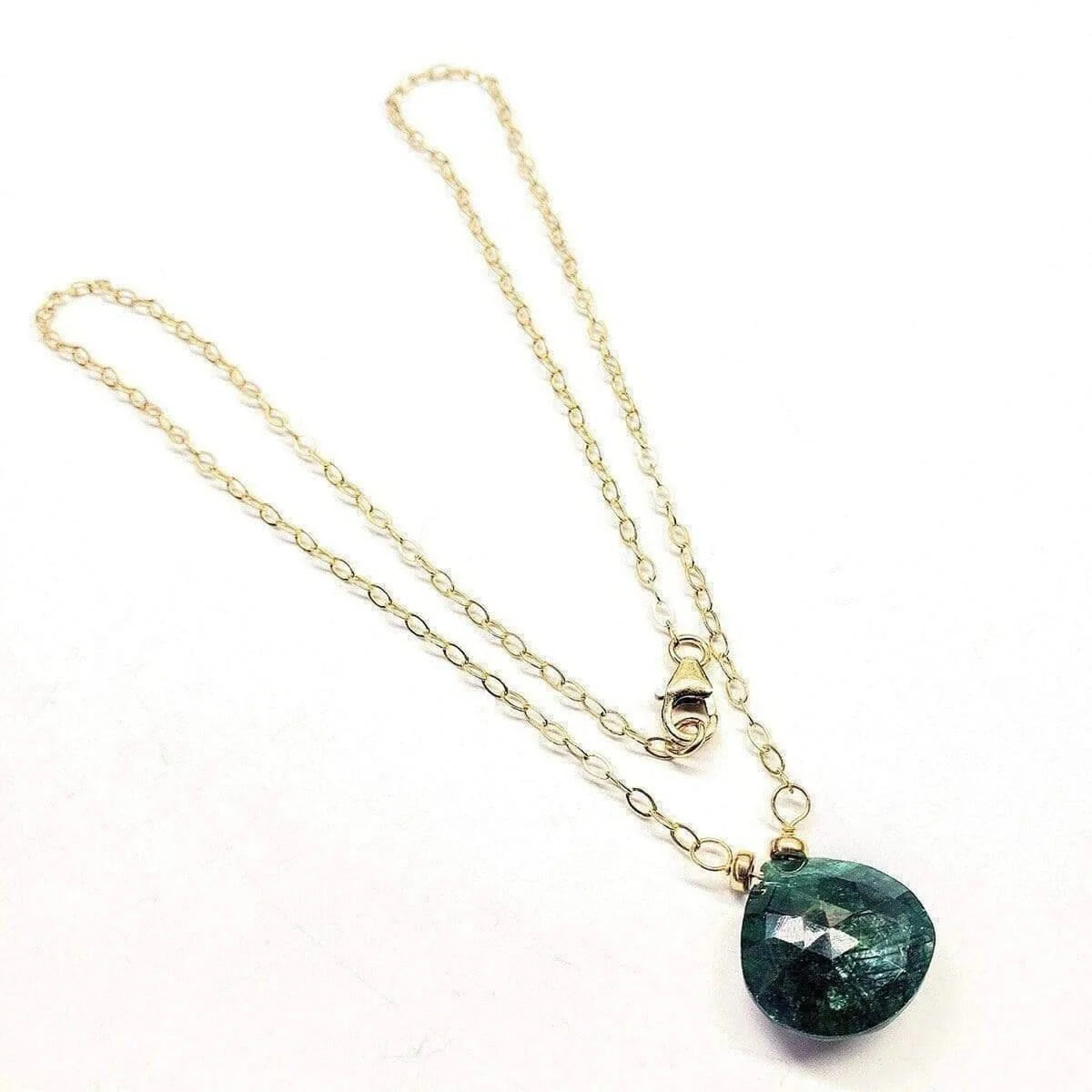 EmeraldDew Gold Drop Necklace