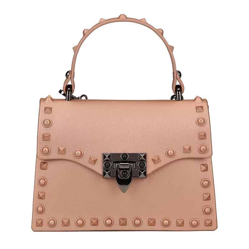 High Quality Women PVC Handbags Fashion Ladies Shoulder Bag Luxury Designer Crossbody Bags for Women Small Rivet Messenger Bags (022)