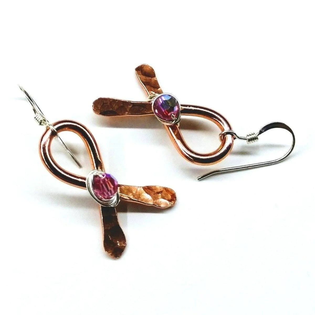 HopeRibbon Copper Earrings 