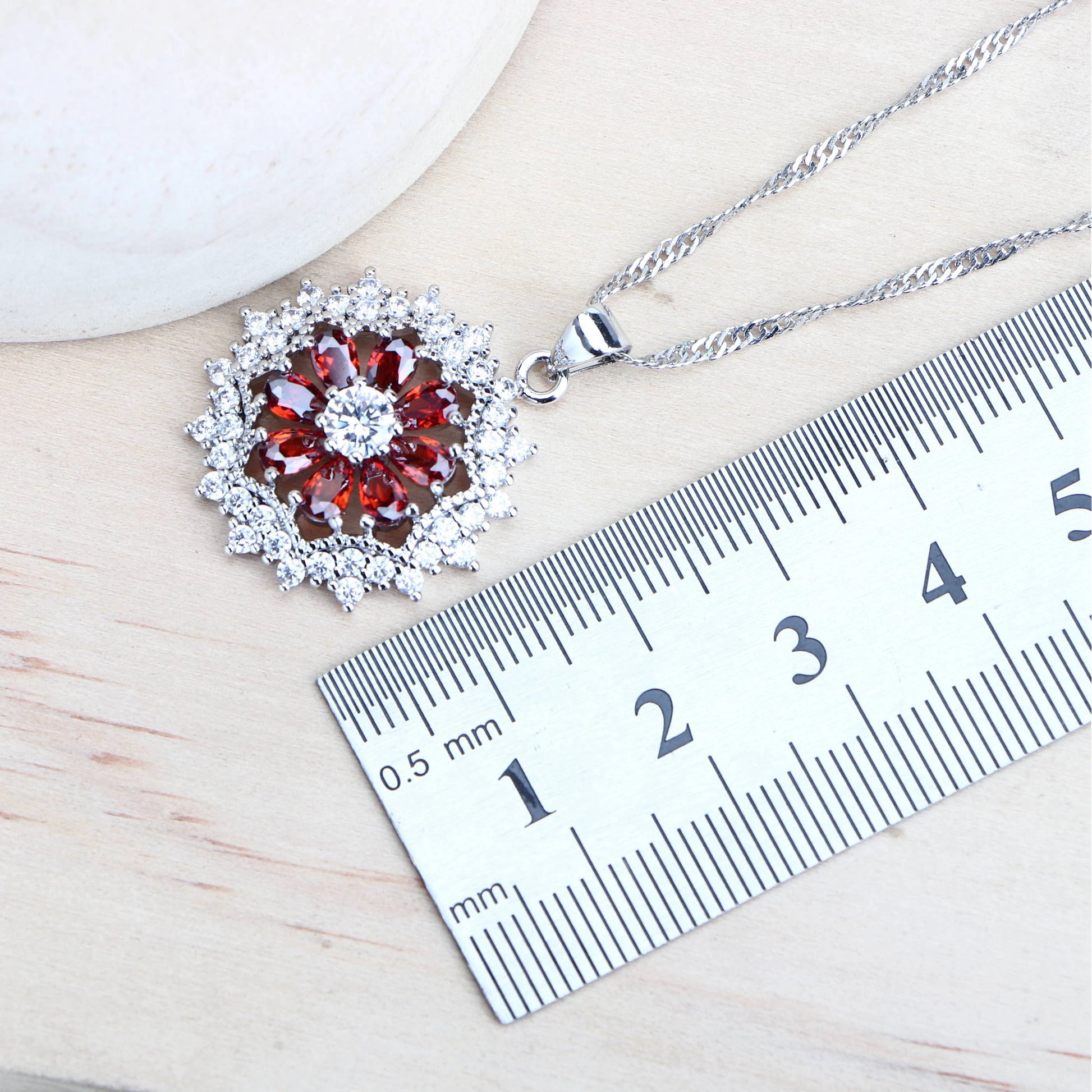 Silver 925 Bridal Jewelry Sets Cubic Zirconia Costume Jewellery Wedding Rings Earrings Pendant Bracelets Necklace for Women (156)