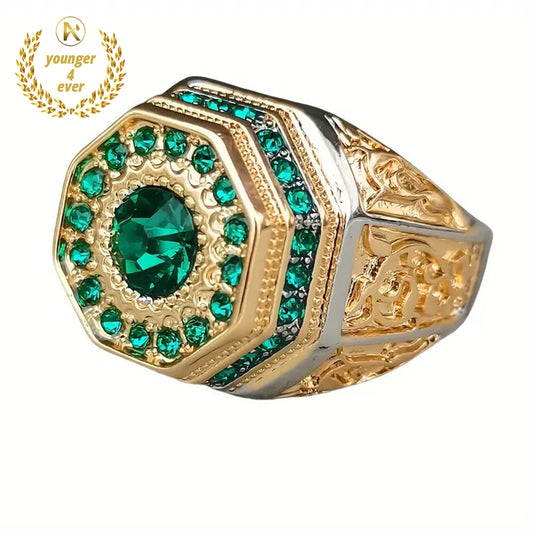 Trendy Two-Tone Totem Ring