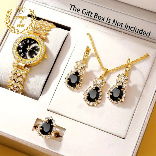 Luxury Round Rhinestone Quartz Watches