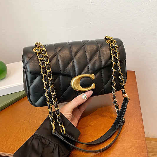 Quality PU Leather Girls Shoulder Bag Luxury Fashion Women'S Chain Handbag Brand Lightweight Commuting Bag Tassel Square Bags (015)