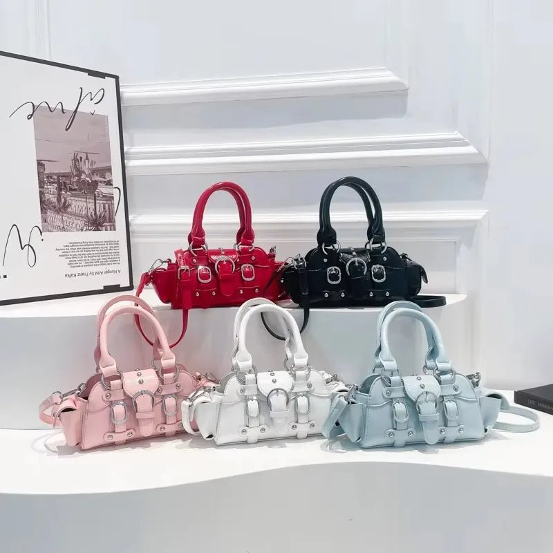 2025 New PU Square Shoulder & Crossbody Bags Solid Popularity Hot Trendy Stylish Design Y2K Style Handbags for Women Fashionable (033)